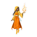 Solara, la femme mage (autocollant)